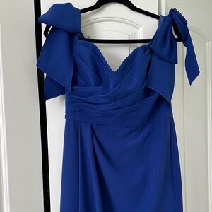 NWT Marchesa Notte  Lapis   Blue Dress sleeveless gown. Size 8
